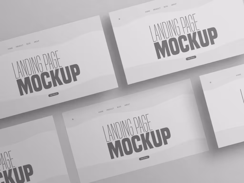 Mockup di una landing page efficace